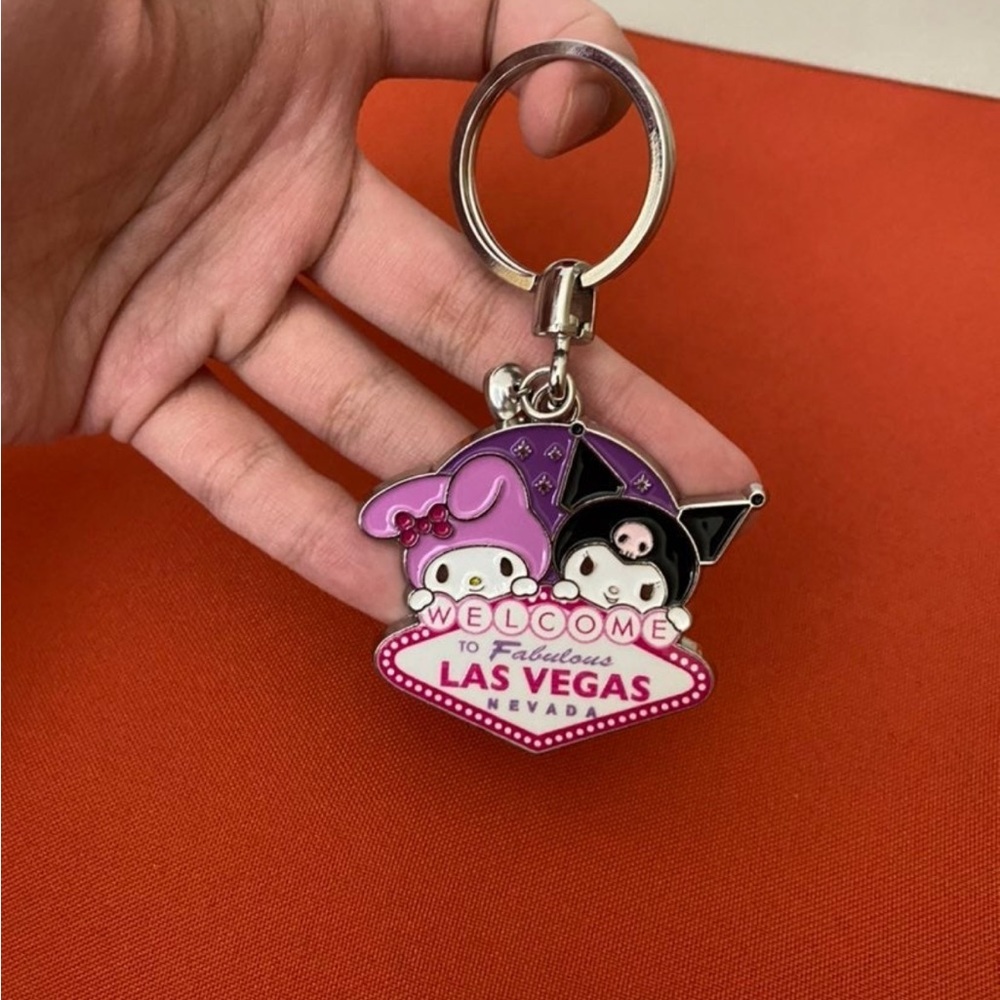 My Melody & Kuromi Welcome to Las Vegas Keychain